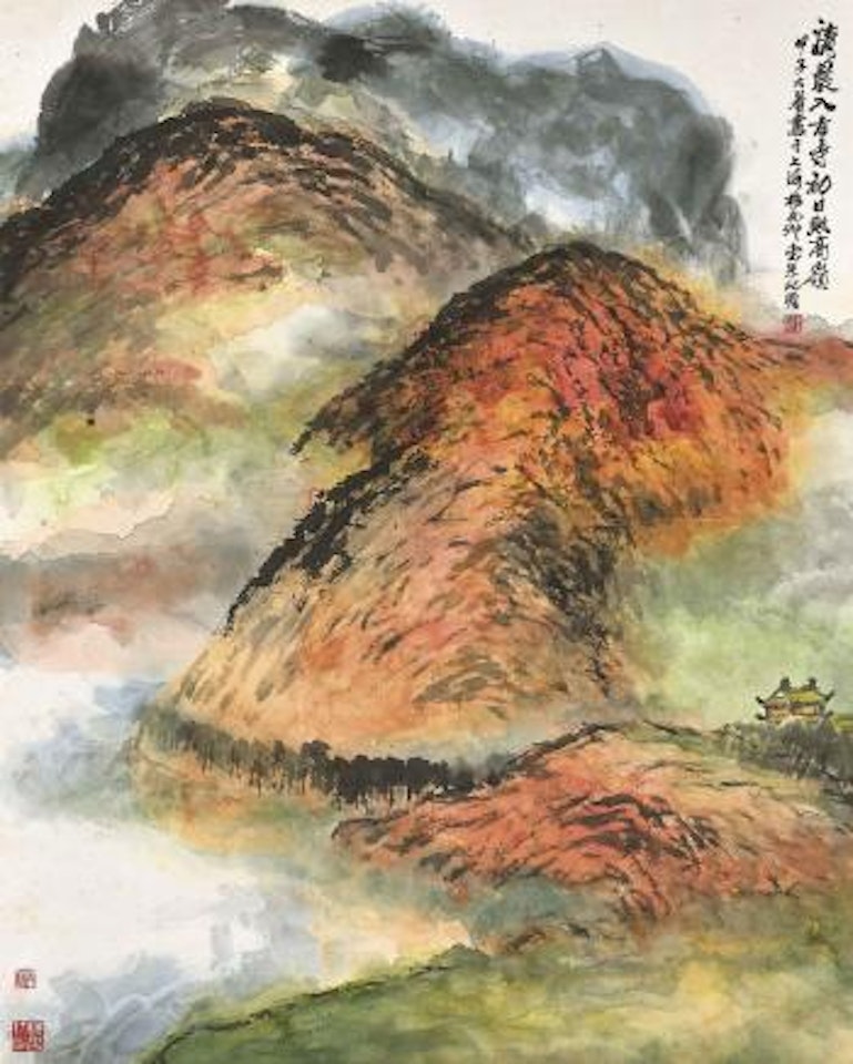 Monastery on the Mountain Ridge by Zhu Qizhan
