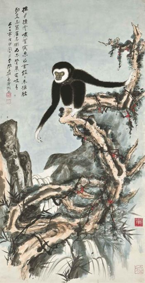 Gibbon by Zhang Daqian