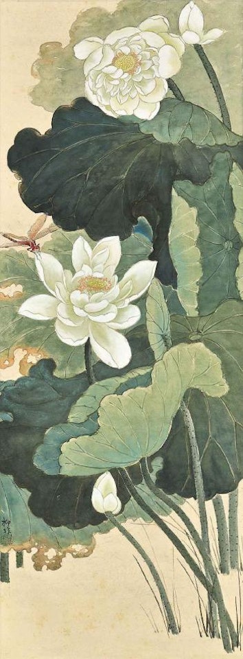 Dragonfly and Lotus by Lu Yifei