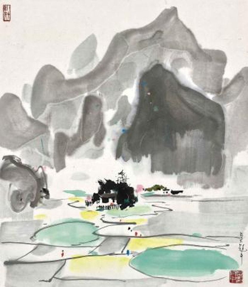 A Lovely Cottage by Wu Guanzhong