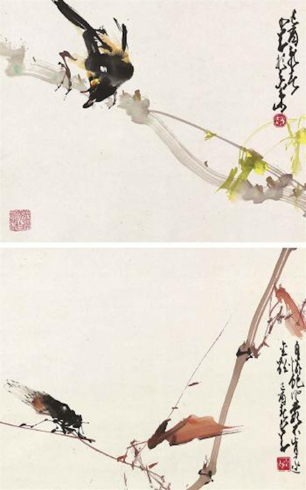 Bird on Branch/Autumn Cicada by Zhao Shao'ang