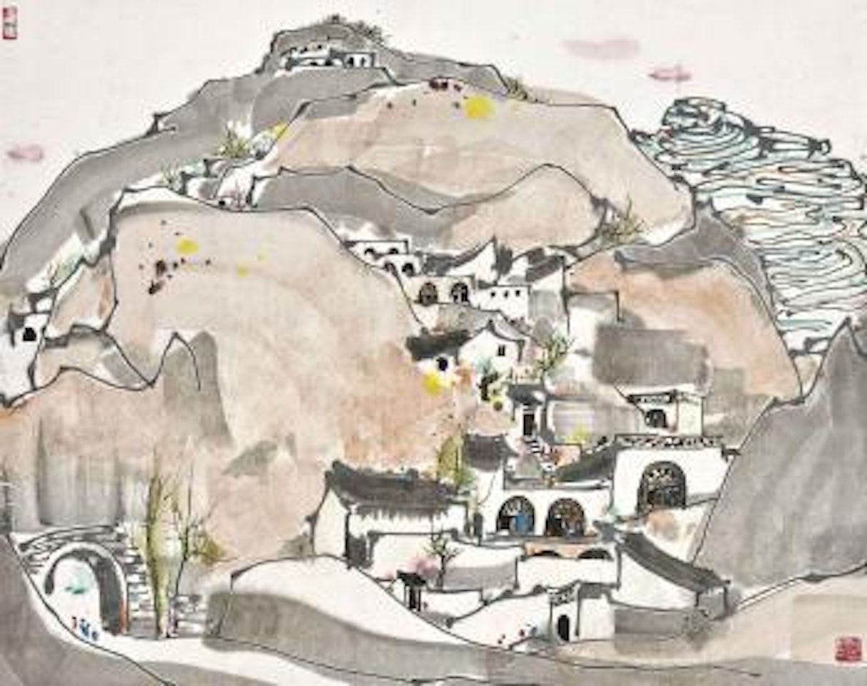 Cave Dwellings by Wu Guanzhong