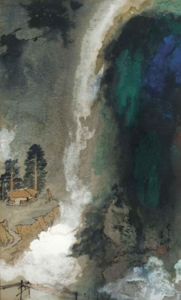 Waterfall in the Summer by Zhang Daqian