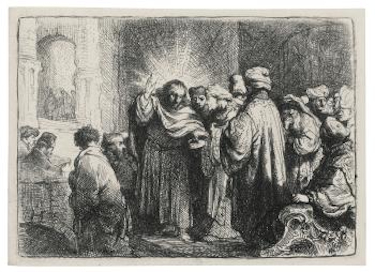 The Tribute Money (B., Holl. 68; New Holl. 138; H. 124) by Attributed to Rembrandt Harmensz van Rijn
