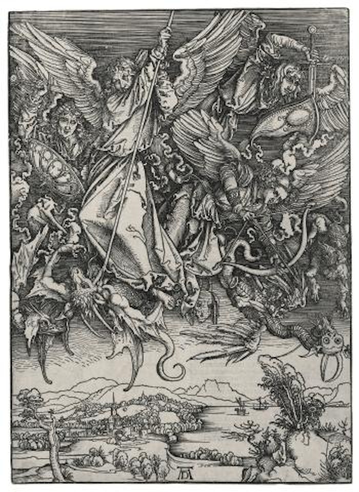 Saint Michael Fighting The Dragon (B. 72; M., Holl. 174) by Albrecht Dürer