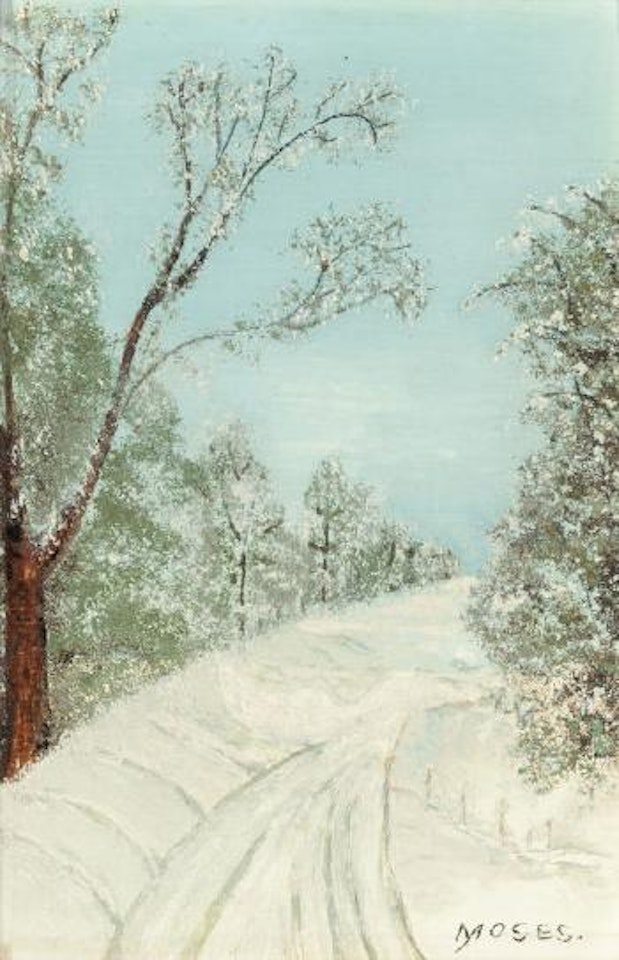 The Wood Road by Grandma Moses