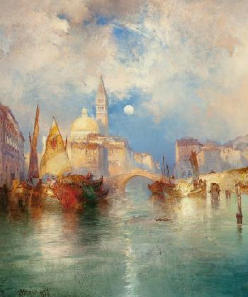 Moonrise, Chioggia, Venice by Thomas Moran