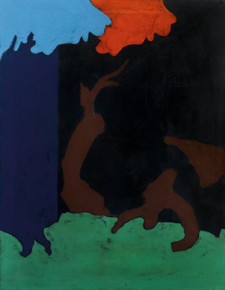 Paesaggio su fondo nero by Tano Festa
