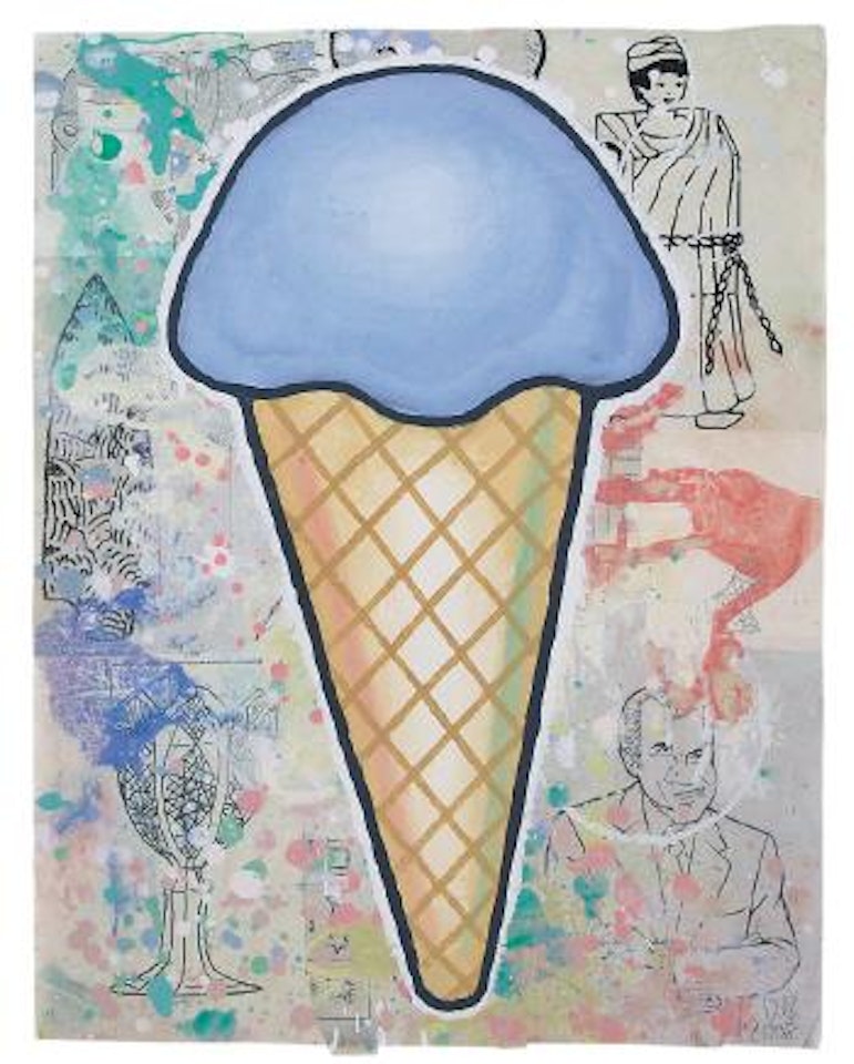 Blue cone by Donald Baechler