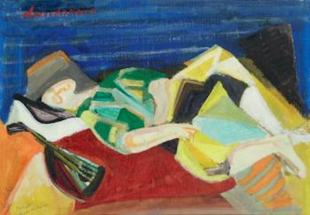 Joueur de luth dormant by Bengt Lindstrom