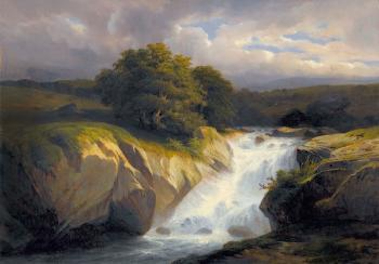 Gewitterlandschaft mit Wildbach by Alexandre Calame