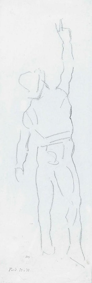 Figurenstudie zu "Einmütigkeit" by Ferdinand Hodler