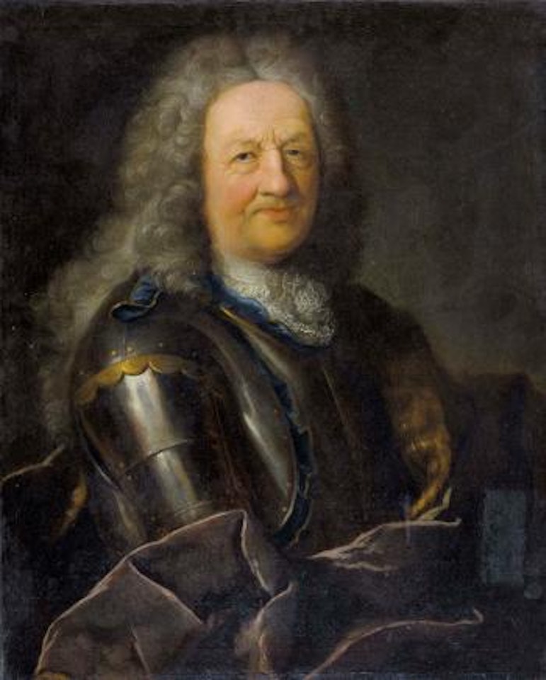 Brustporträt eines Adligen in Rüstung by Hyacinthe Rigaud