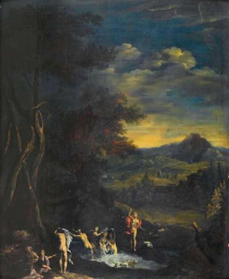 Die badende Diana von Aktaion überrascht by Nicolas Poussin
