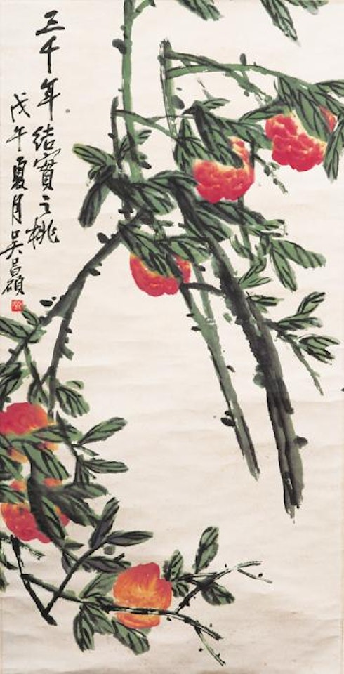 Pfirsiche der Langlebigkeit by Wu Changshuo