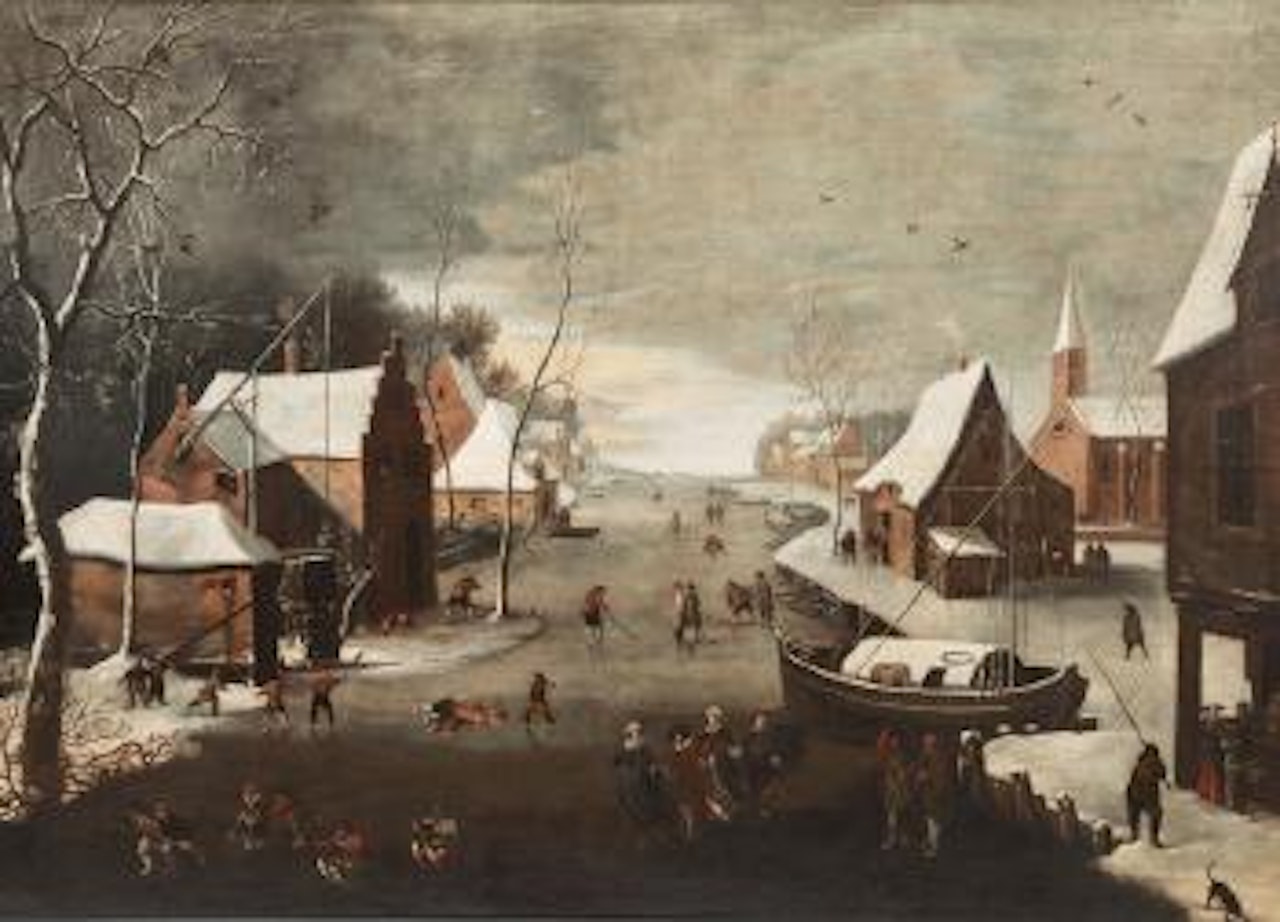 Große Winterlandschaft by Dutch School