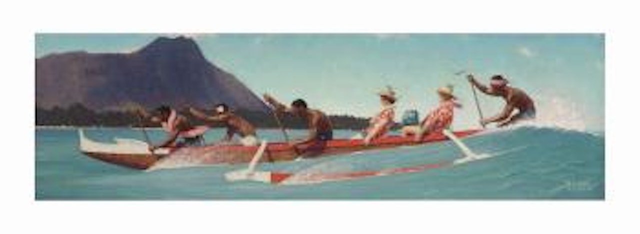 The Thing to Do With Life is Live It! (Outrigger Canoe) by Norman Rockwell
