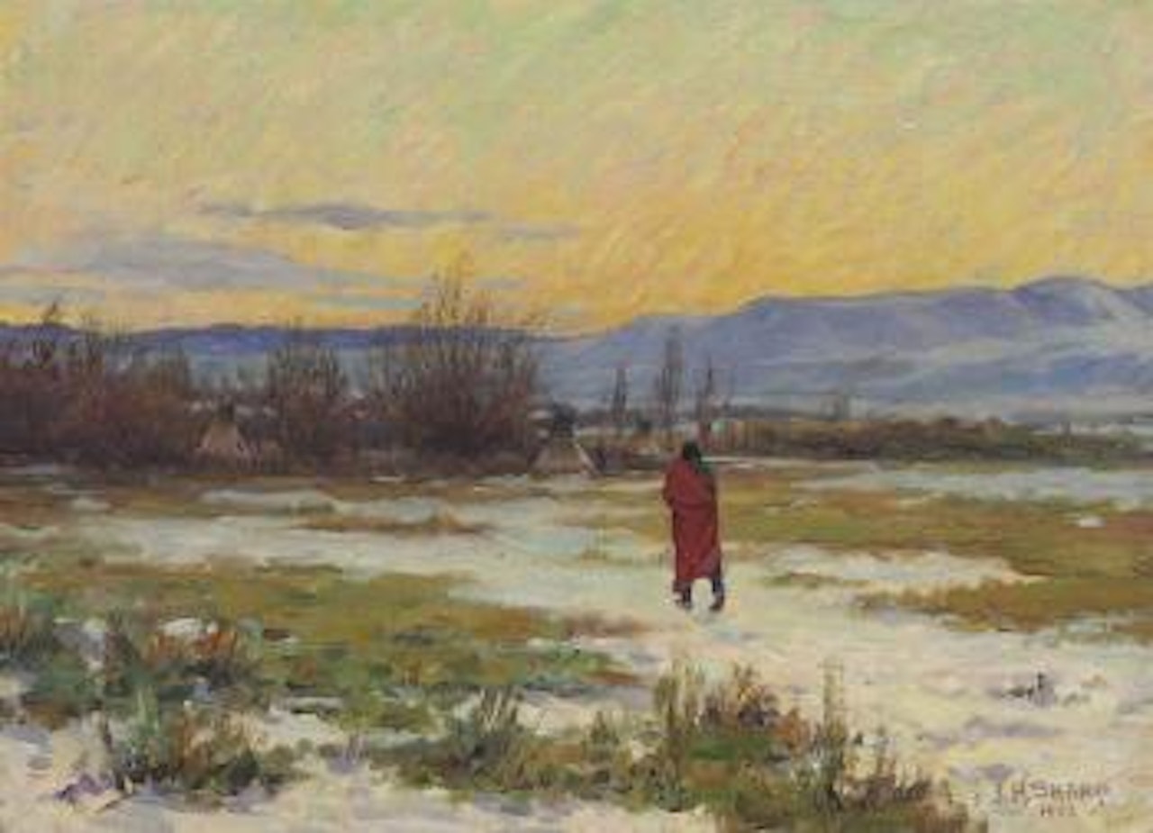 Evening on the Crow Reservation by Joseph Henry Sharp