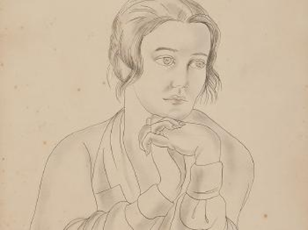 Female Portrait by Leonard Tsuguharu Foujita