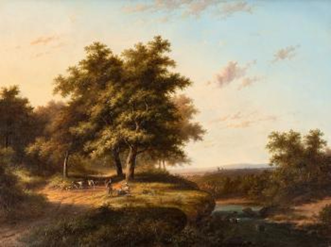 Forest with a River Landscape by Barend Cornelis Koekkoek