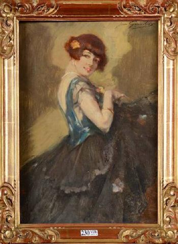 Elégante en robe du soir by Jean Gouweloos