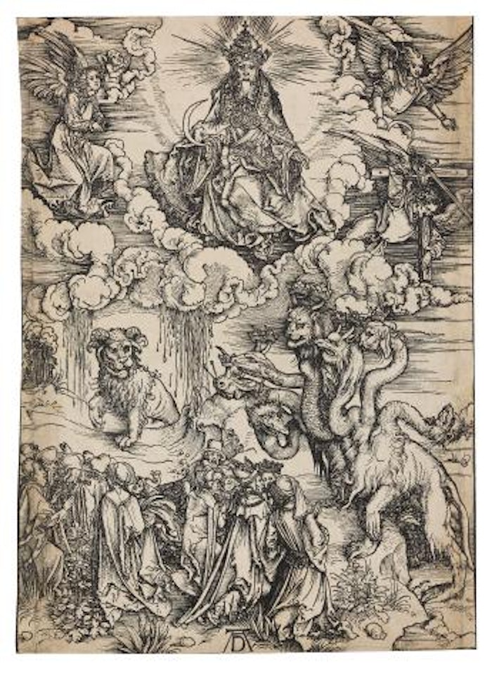 Apokalypse, 11. Figur: Das Tier mit den Lammshörnern by Albrecht Dürer