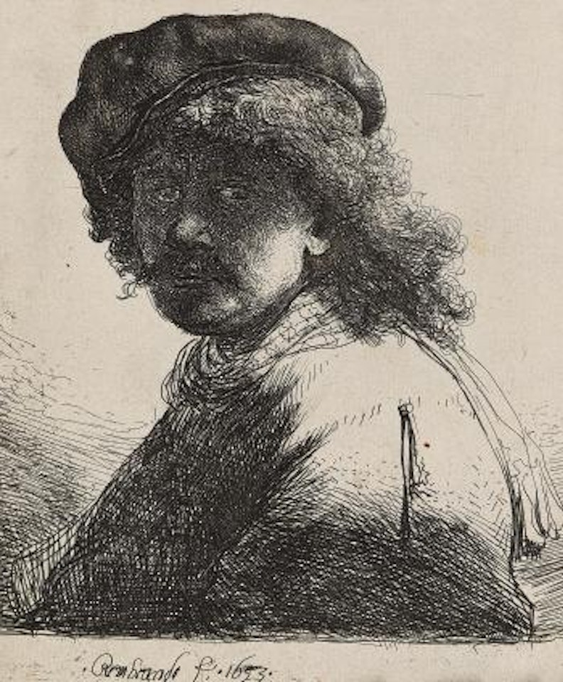 Selbstbildnis mit der Schärpe um den Hals by Attributed to Rembrandt Harmensz van Rijn