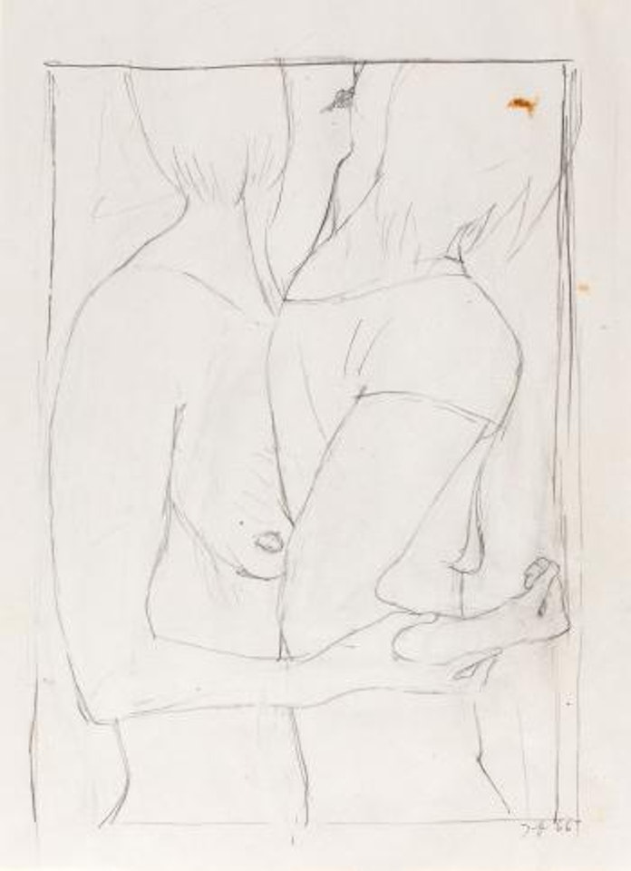 Die Schwestern Kersting (Erotische Szene) by Horst Janssen