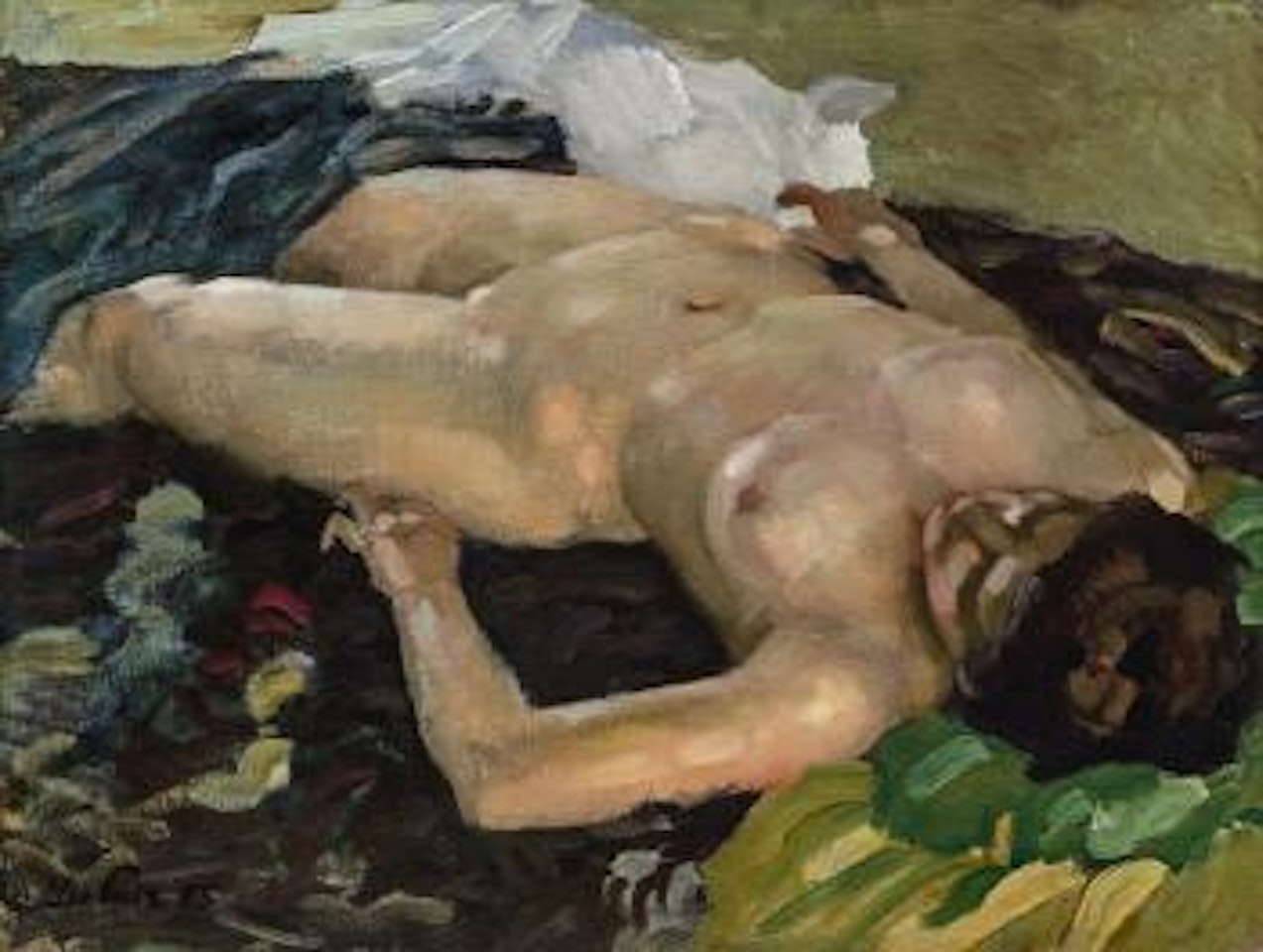 Liegender Akt by Leo Putz