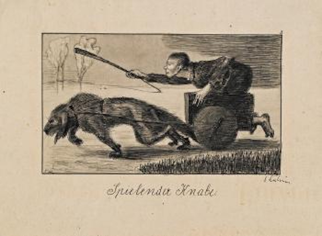 Spielender Knabe by Alfred Kubin