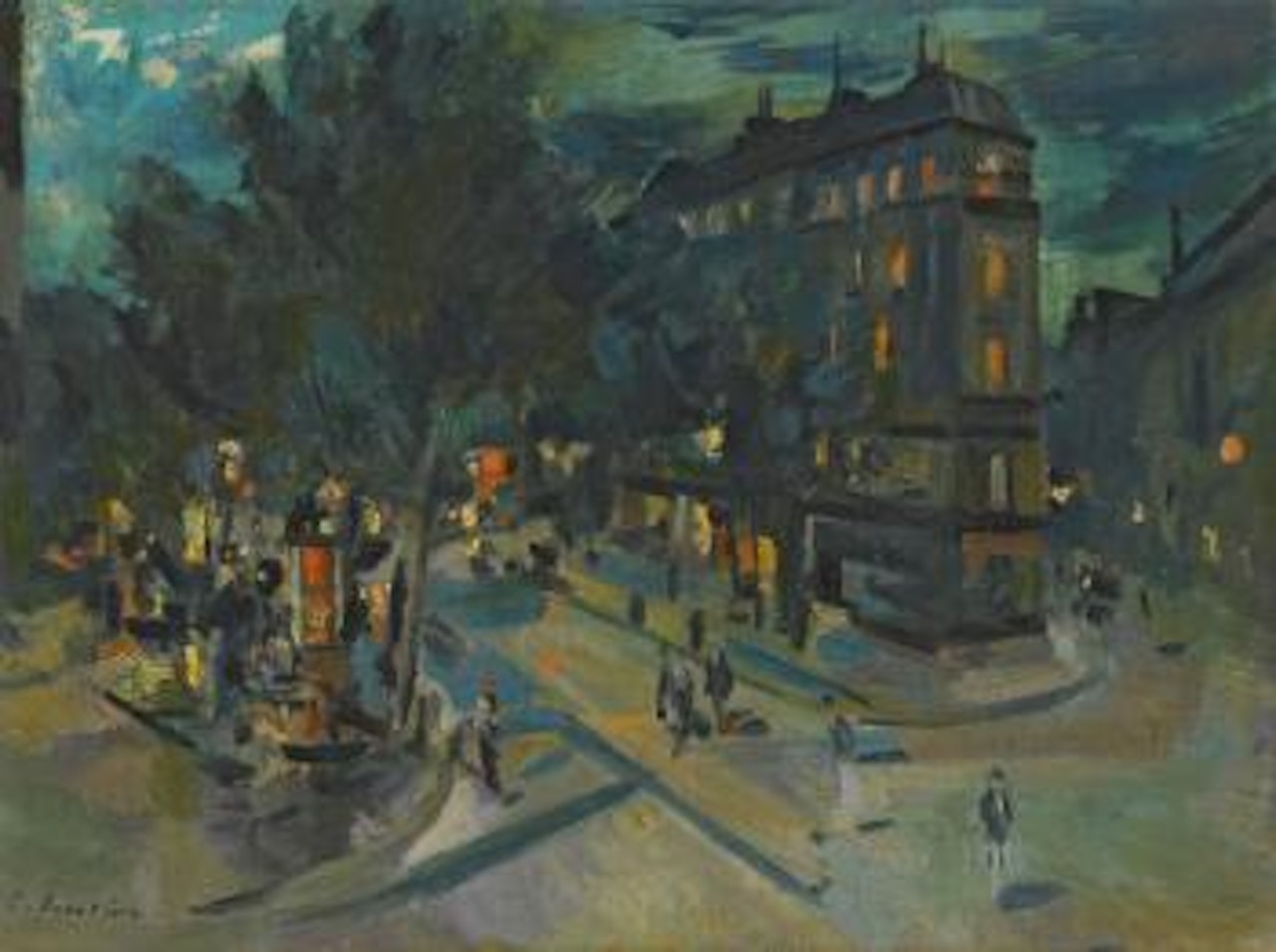 Paris At Night by Konstantin Alekseevich Korovin