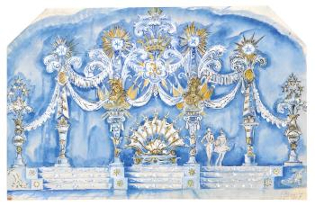 Set Design For Belle Au Bois Dormant by Mstislav Valerianovich Dobuzhinsky