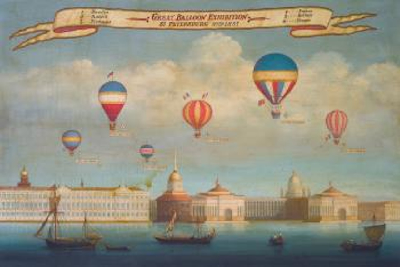 The Great Balloon Exhibition, St Petersburg by Russian School