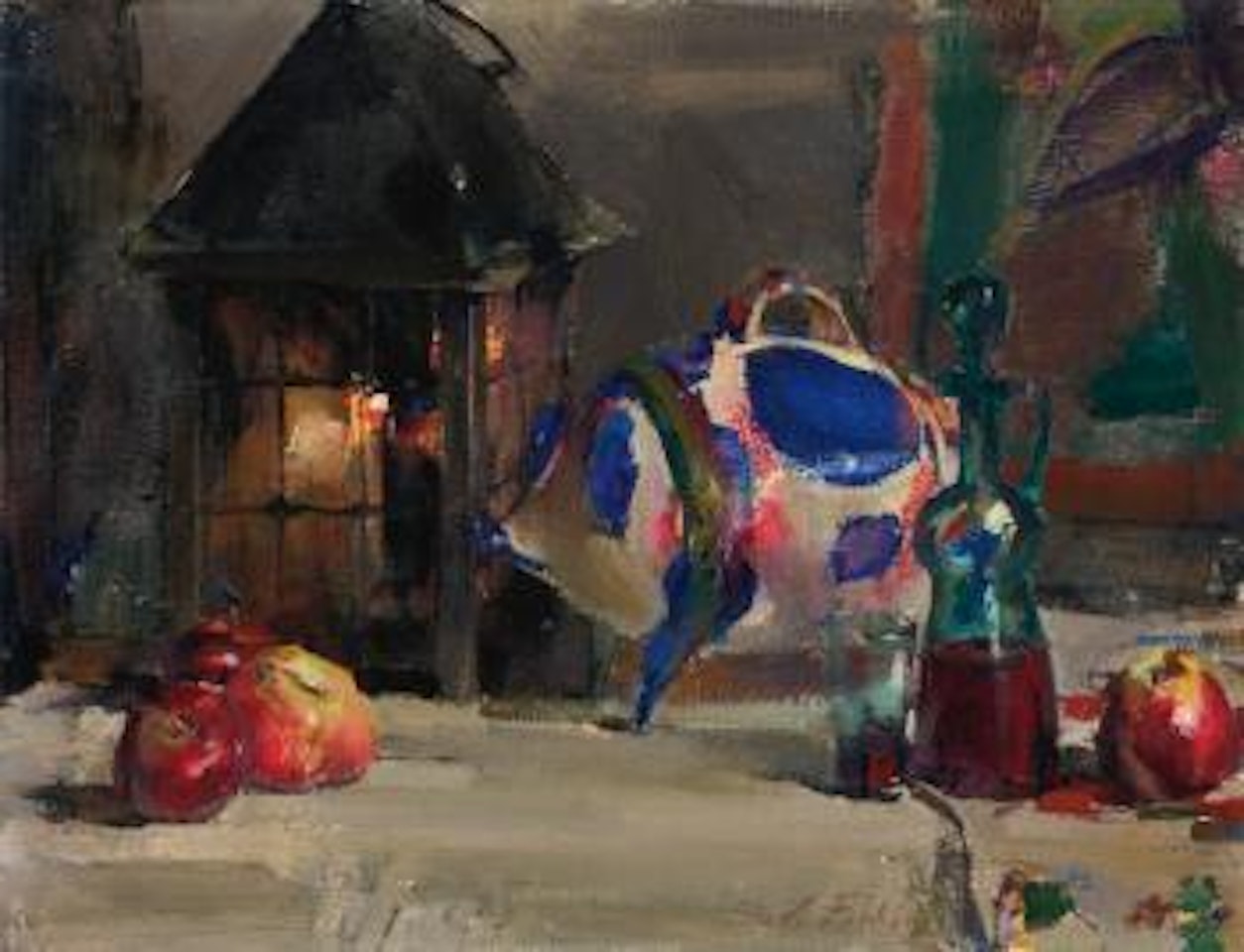 Still Life With Mexican Pottery Pig by Nicolai Fechin