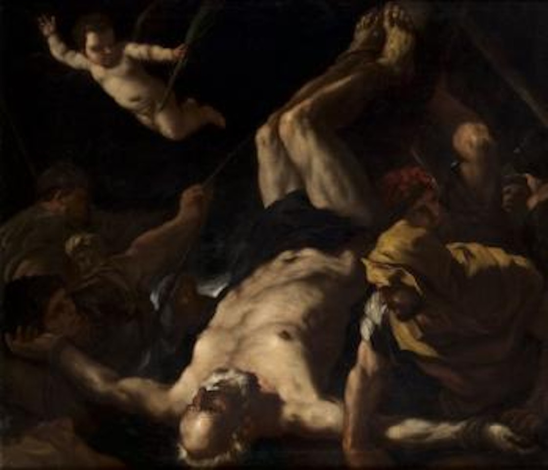 La crucifixion de Saint Pierre by Circle of Luca Giordano