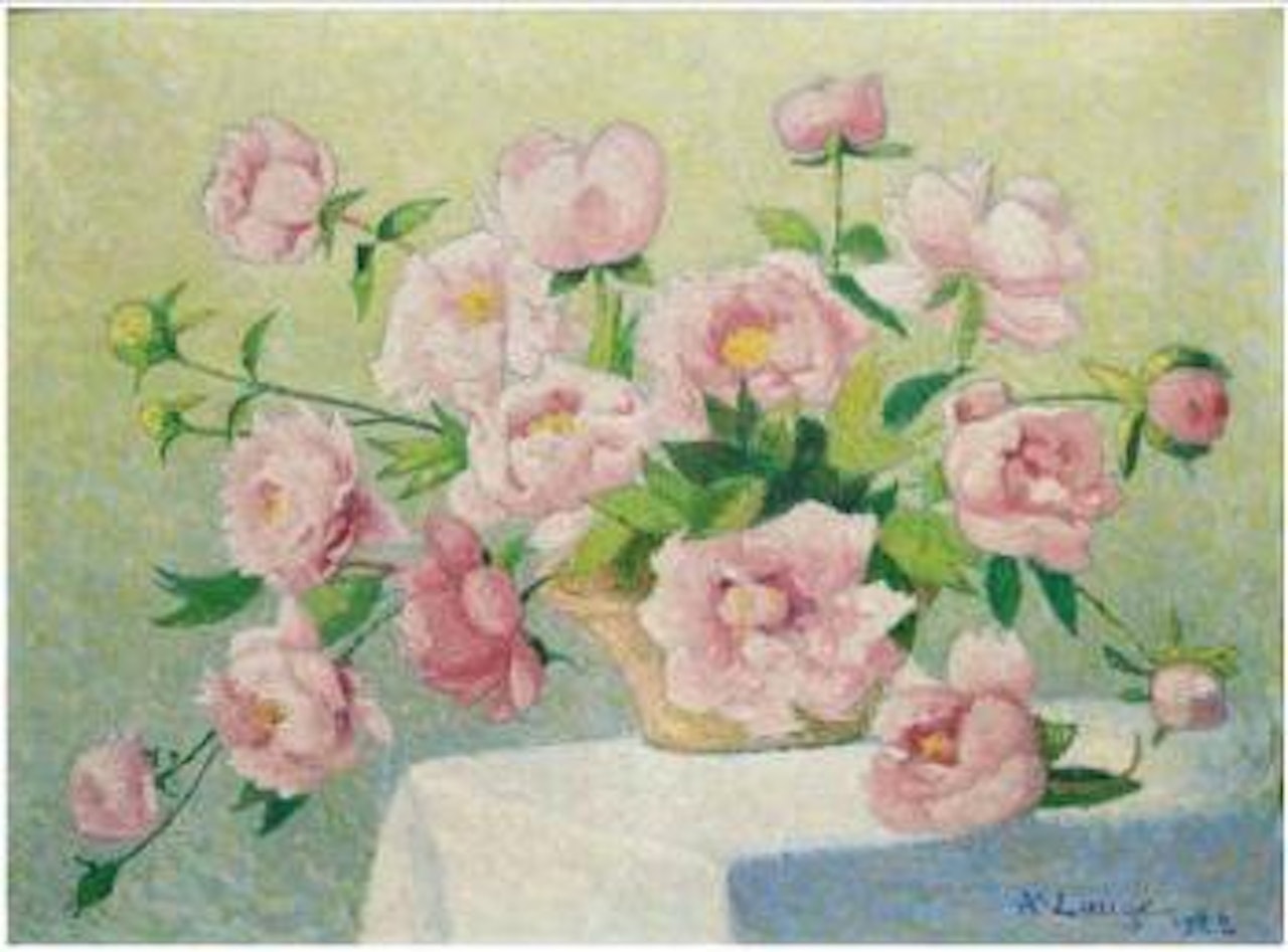 Pivoines roses by Achille Laugé