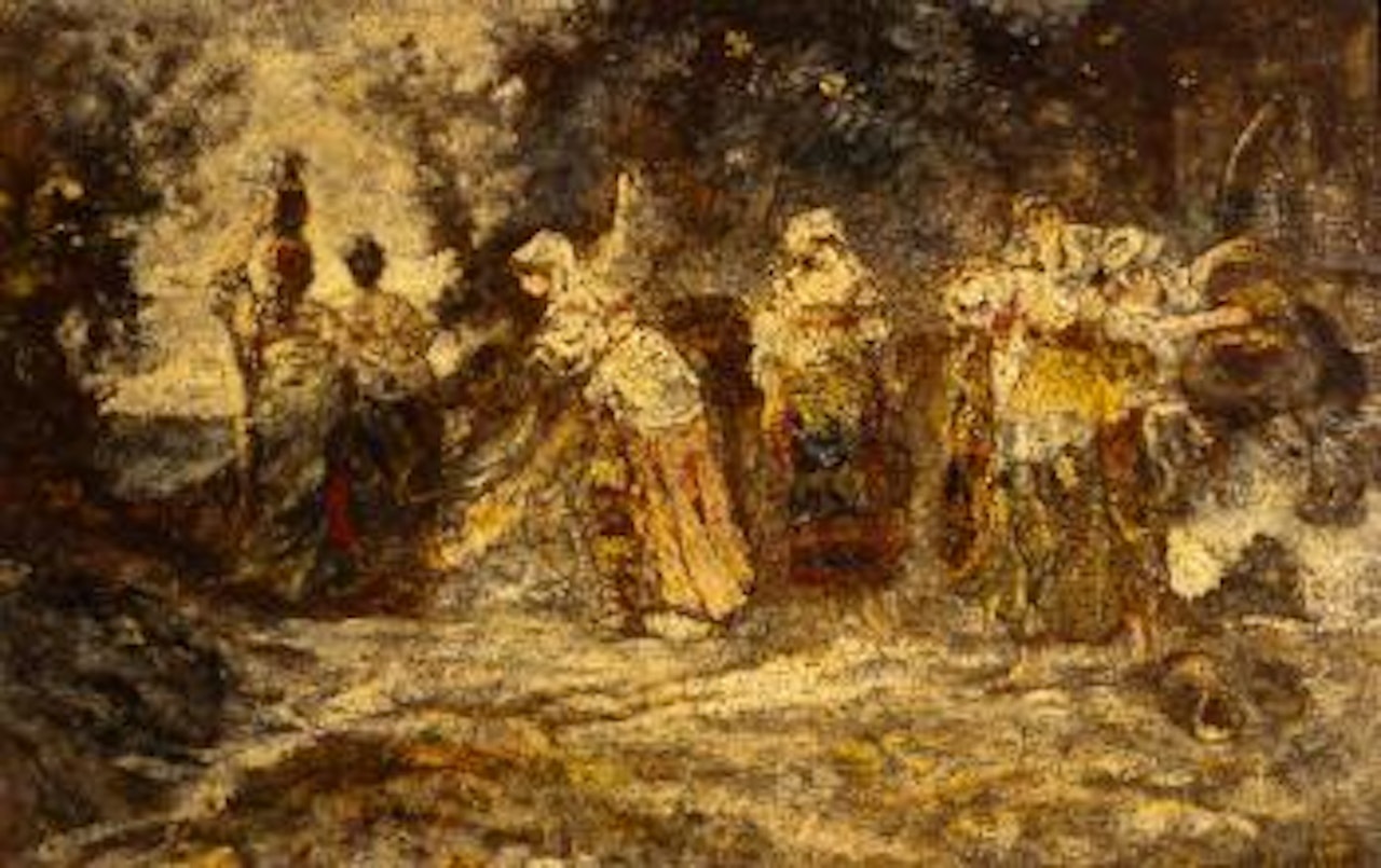 Femmes au puits by Adolphe Monticelli