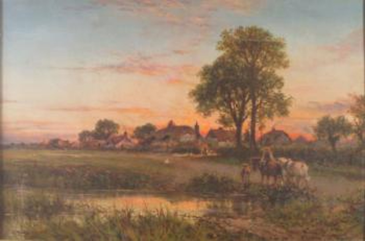 At the close of day, Liphook, Hants by Benjamin Williams Leader