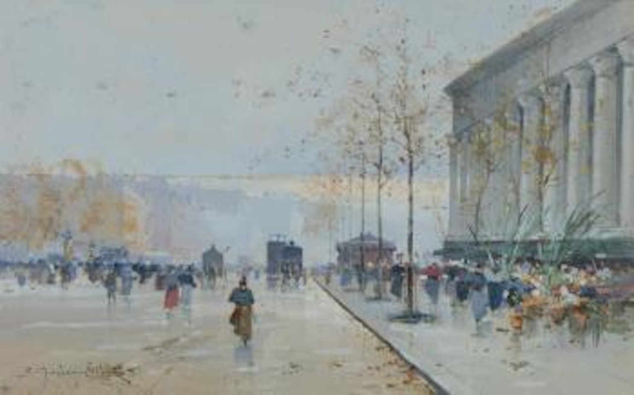 La Madeleine by Eugene Galien-Laloue