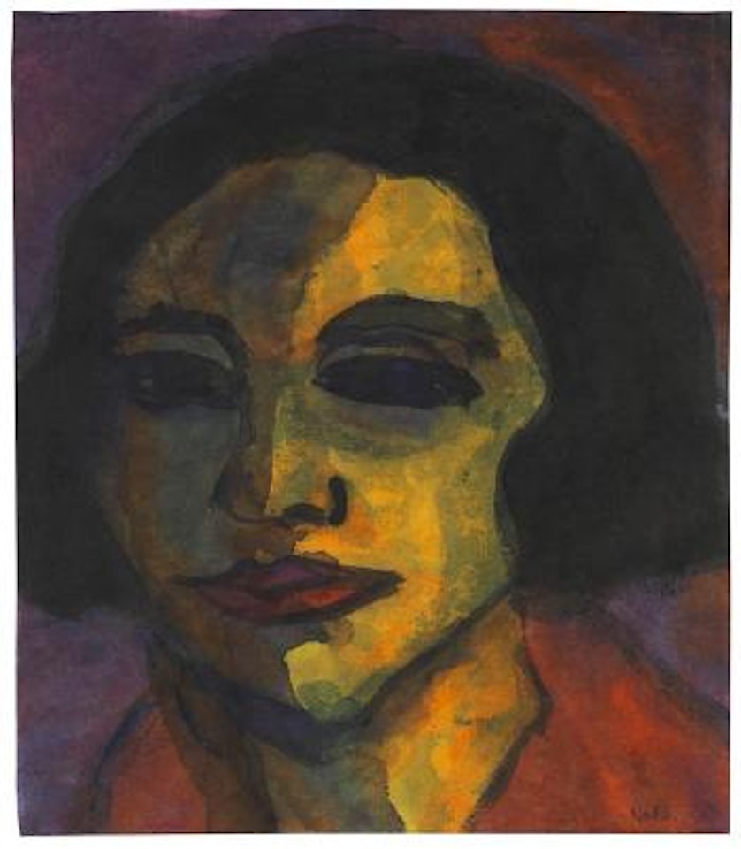 Mädchenkopf by Emil Nolde