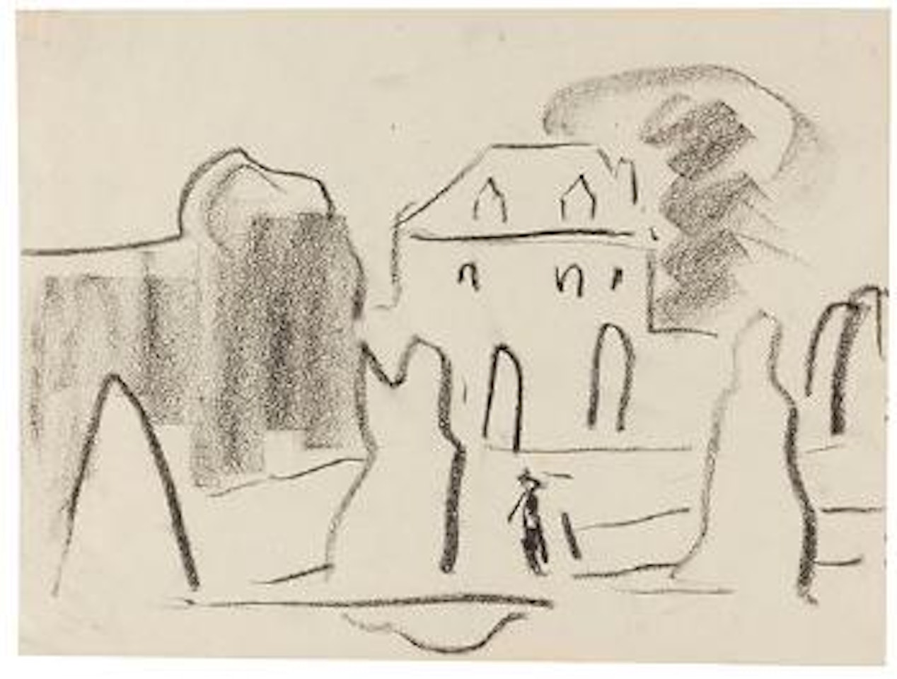 Blick auf das Palais im Großen Garten in Dresden by Ernst Ludwig Kirchner
