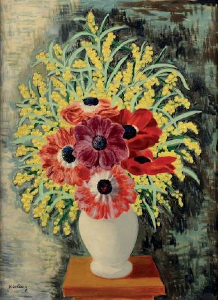 Anémones et mimosas by Moïse Kisling