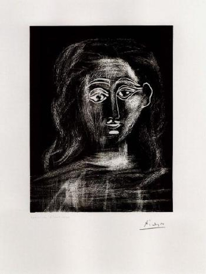 Jacqueline aux cheveux flous, en buste (Buste de Femme) by Pablo Picasso