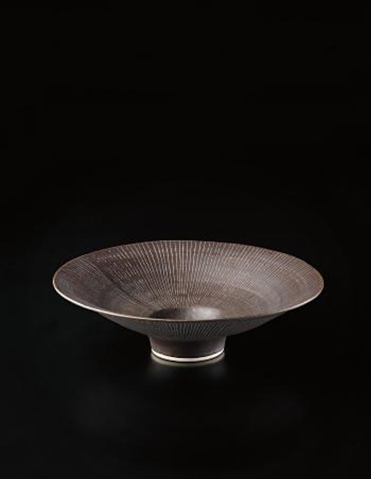 Large open form bowl by Lucie Rie