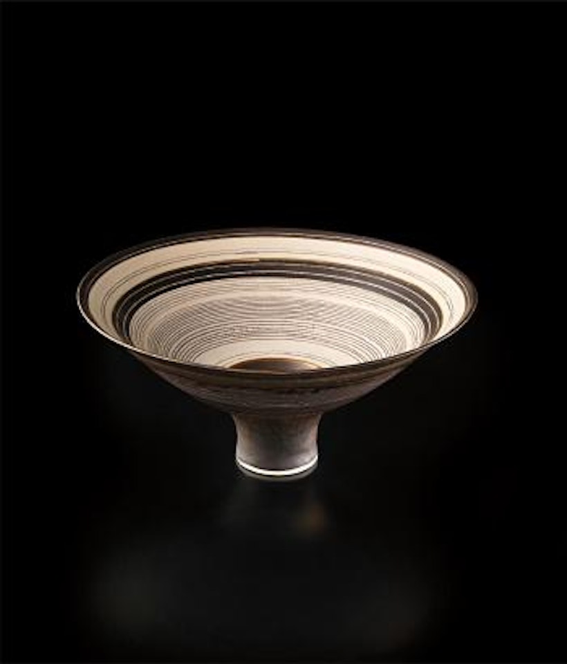Flaring footed bowl by Lucie Rie