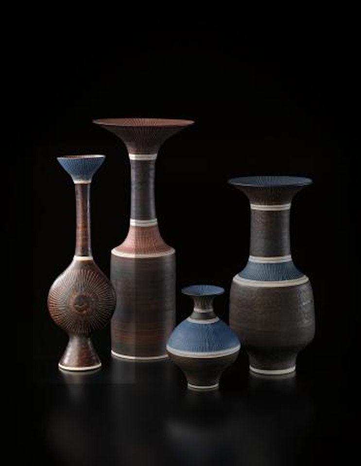Early 'Flask' bottle by Lucie Rie