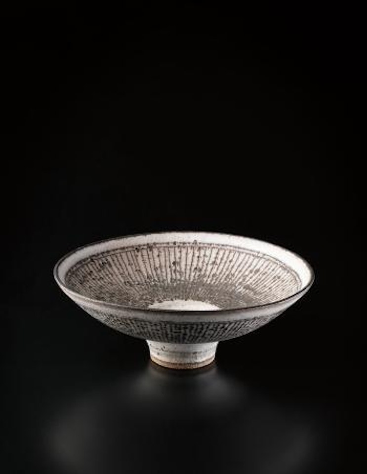 'Knitted' bowl by Lucie Rie