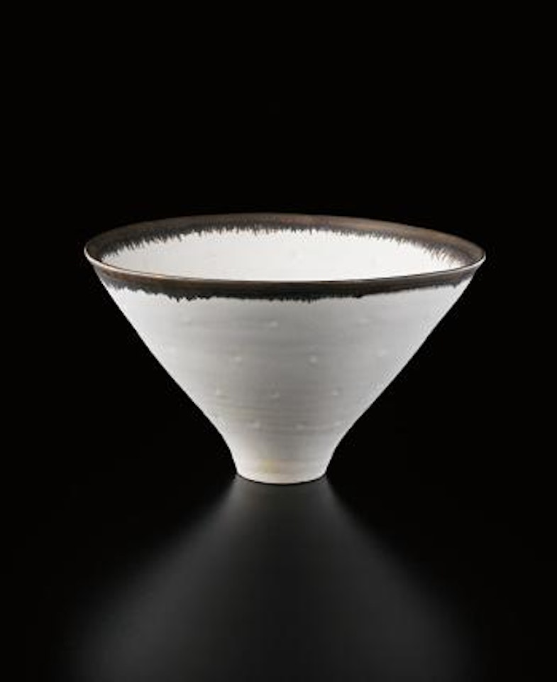 Large conical 'Rice' bowl by Lucie Rie