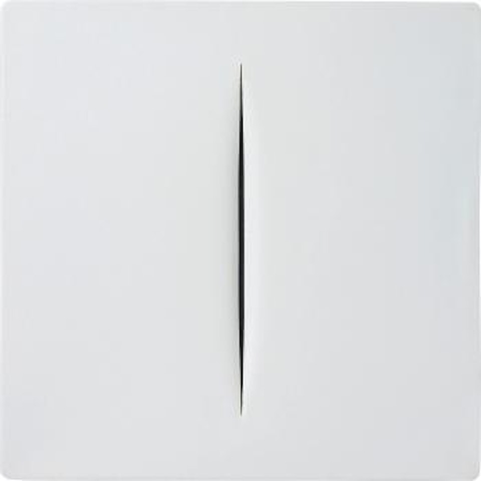 Concetto Spaziale (bianco) by Lucio Fontana