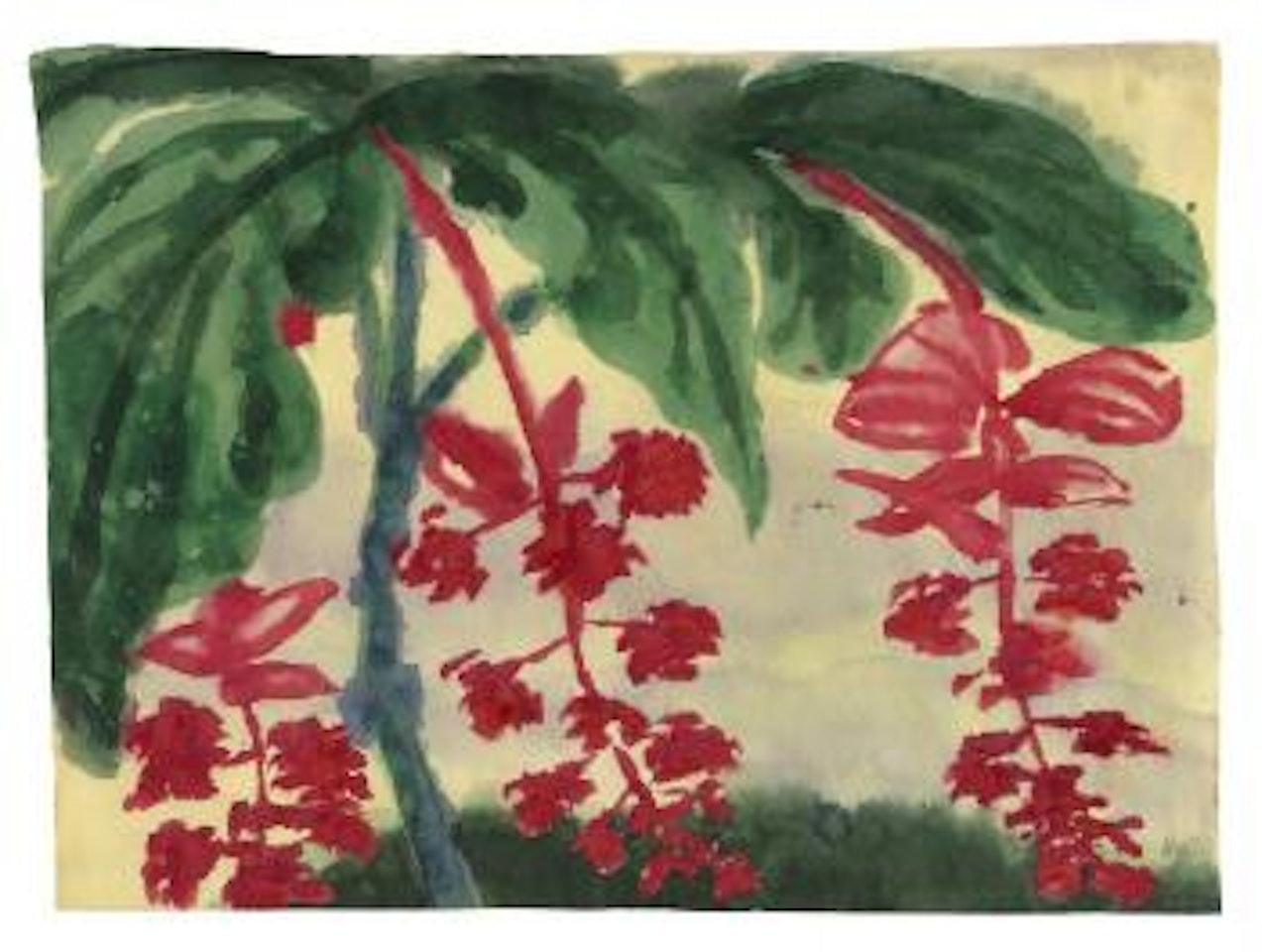 Hängende Rote Blütendolden by Emil Nolde
